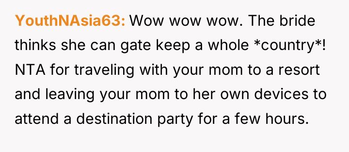 YouthNAsia63 Wow wow wow. The bride thinks she can gate...