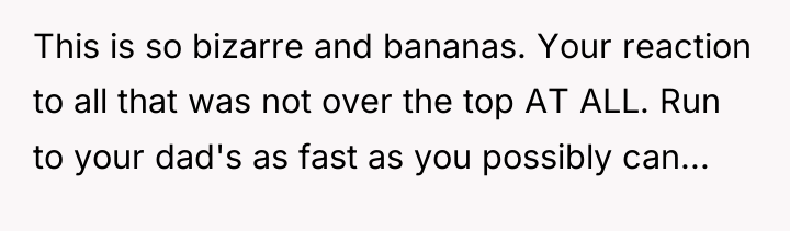 This is so bizarre and bananas. Your reaction to all...