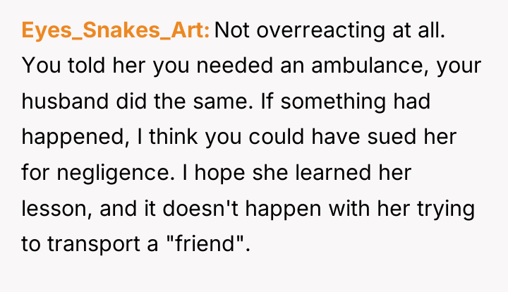 Eyes_Snakes_Art Not overreacting at all. You told her you needed...