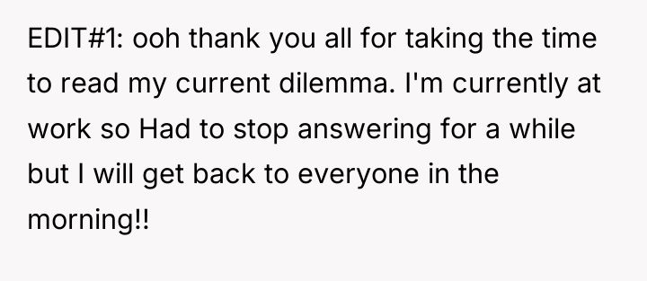EDIT#1: ooh thank you all for taking the time to...