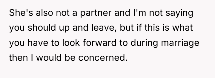 She's also not a partner and I'm not saying you...
