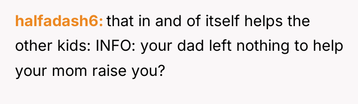 halfadash6 that in and of itself helps the other kids:...