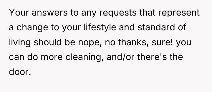 Your answers to any requests that represent a change to...