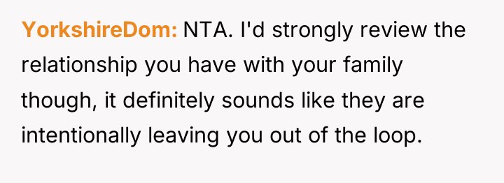 YorkshireDom NTA. I'd strongly review the relationship you have with...