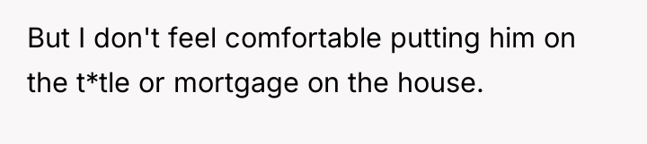 But I don't feel comfortable putting him on the t*tle...