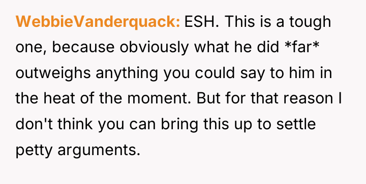 WebbieVanderquack ESH. This is a tough one, because obviously what...
