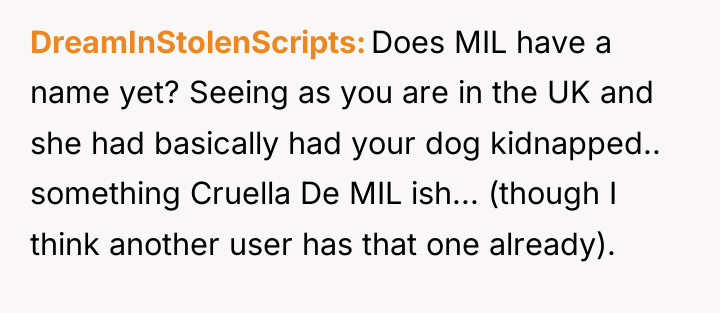 DreamInStolenScripts Does MIL have a name yet? Seeing as you...
