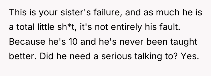 This is your sister's failure, and as much he is...