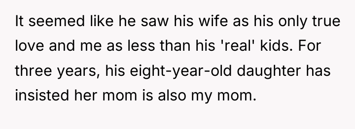 It seemed like he saw his wife as his only...