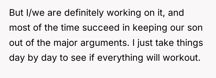 But I/we are definitely working on it, and most of...