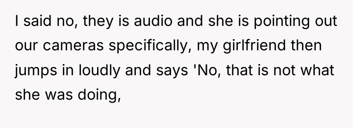 I said no, they is audio and she is pointing...