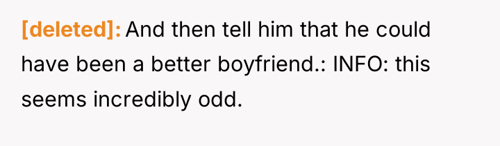[deleted] And then tell him that he could have been...
