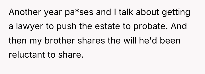 Another year pa*ses and I talk about getting a lawyer...