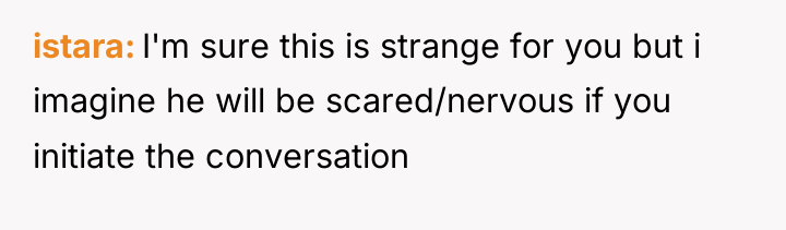 istara I'm sure this is strange for you but i...