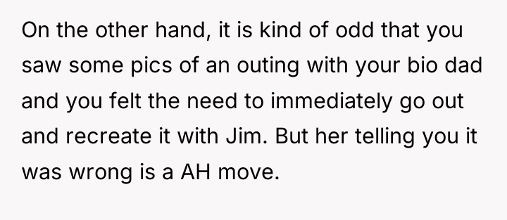 On the other hand, it is kind of odd that...