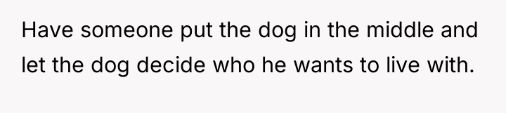 Have someone put the dog in the middle and let...