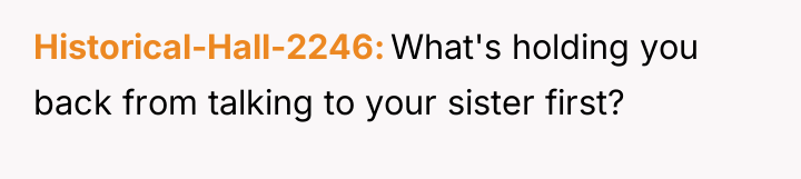 Historical-Hall-2246 What's holding you back from talking to your sister...