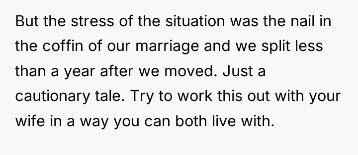 But the stress of the situation was the nail in...