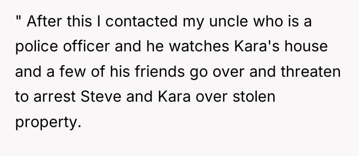" After this I contacted my uncle who is a...