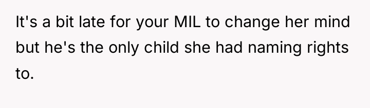 It's a bit late for your MIL to change her...