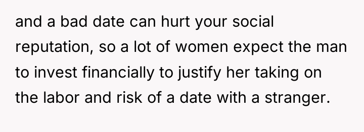 and a bad date can hurt your social reputation, so...