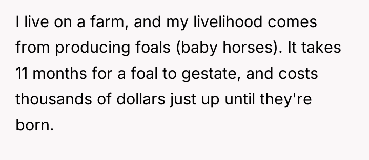 I live on a farm, and my livelihood comes from...