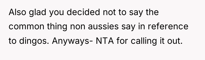 Also glad you decided not to say the common thing...