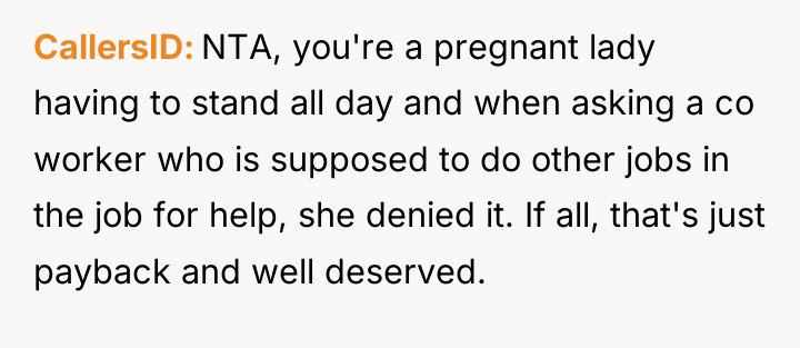 CallersID NTA, you're a pregnant lady having to stand all...