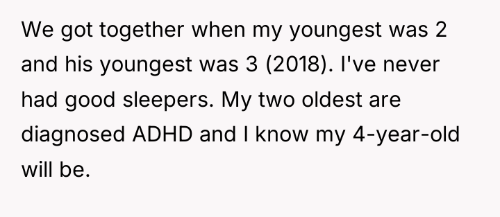 We got together when my youngest was 2 and his...