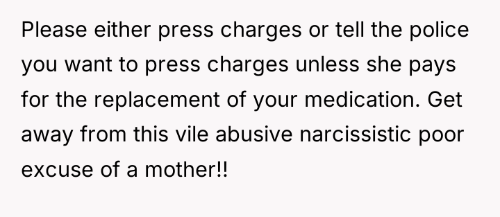 Please either press charges or tell the police you want...