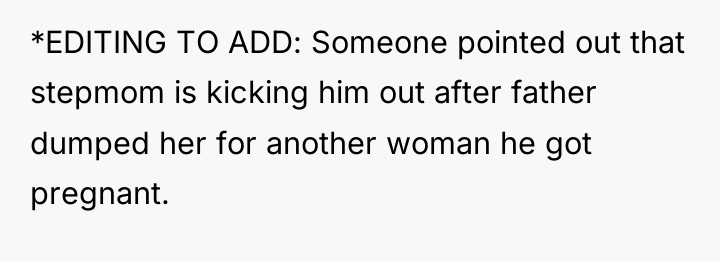 *EDITING TO ADD: Someone pointed out that stepmom is kicking...