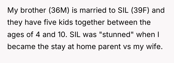 My brother (36M) is married to SIL (39F) and they...