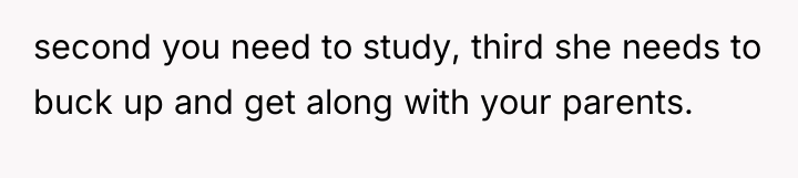 second you need to study, third she needs to buck...