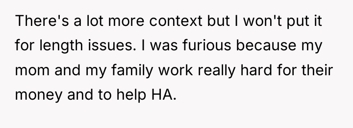 There's a lot more context but I won't put it...