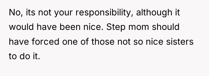 No, its not your responsibility, although it would have been...