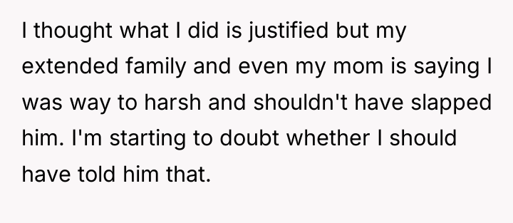 I thought what I did is justified but my extended...