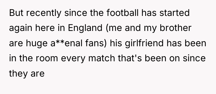But recently since the football has started again here in...
