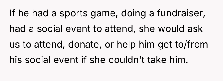 If he had a sports game, doing a fundraiser, had...