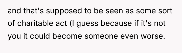 and that's supposed to be seen as some sort of...