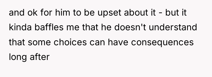 and ok for him to be upset about it -...