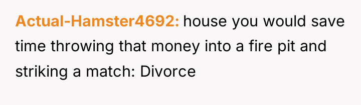 Actual-Hamster4692 house you would save time throwing that money into...