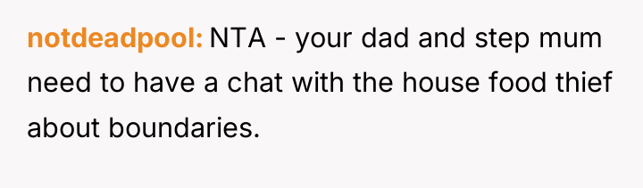 notdeadpool NTA - your dad and step mum need to...