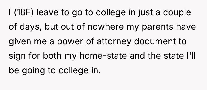 I (18F) leave to go to college in just a...
