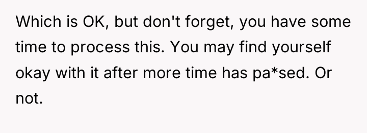 Which is OK, but don't forget, you have some time...