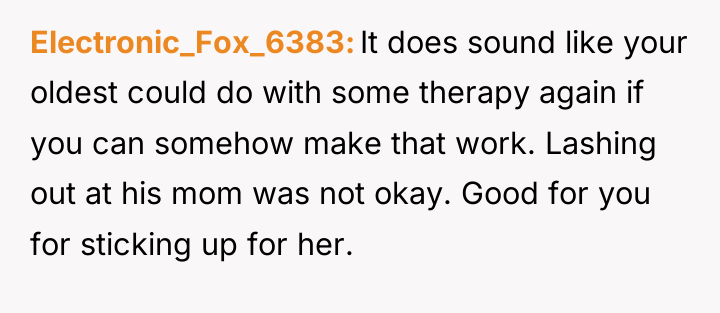 Electronic_Fox_6383 It does sound like your oldest could do with...