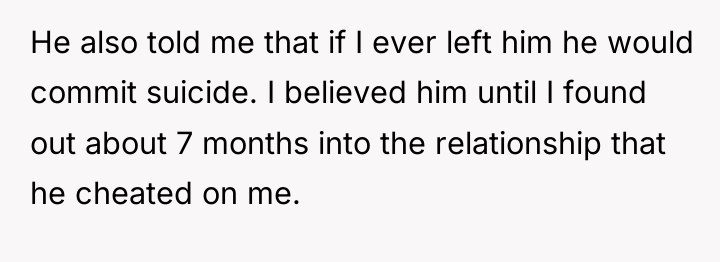 He also told me that if I ever left him...