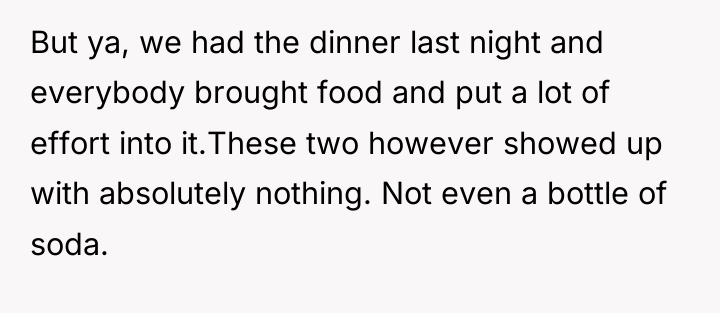 But ya, we had the dinner last night and everybody...