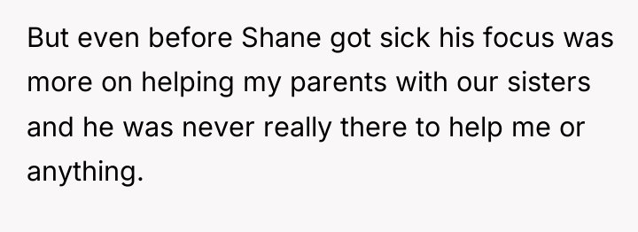 But even before Shane got sick his focus was more...