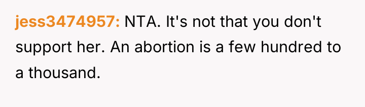jess3474957 NTA. It's not that you don't support her. An...