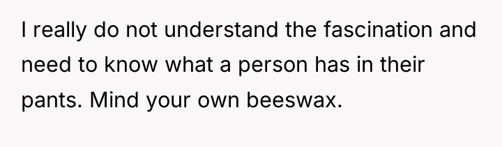I really do not understand the fascination and need to...
